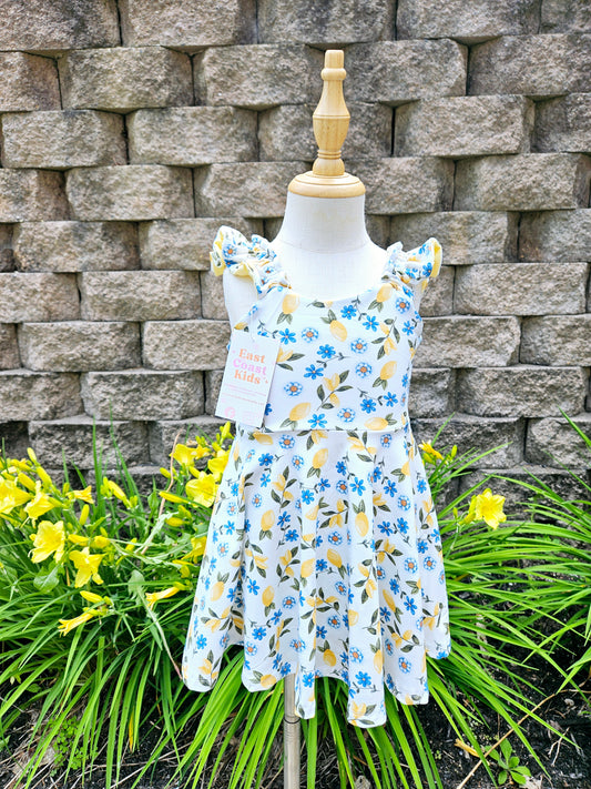 Lemon Floral Summer Dress