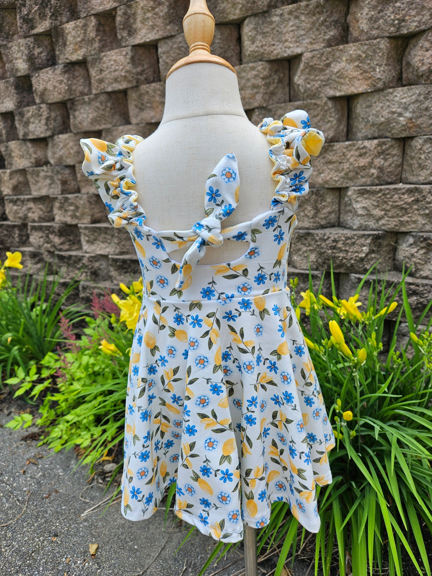 Lemon Floral Summer Dress