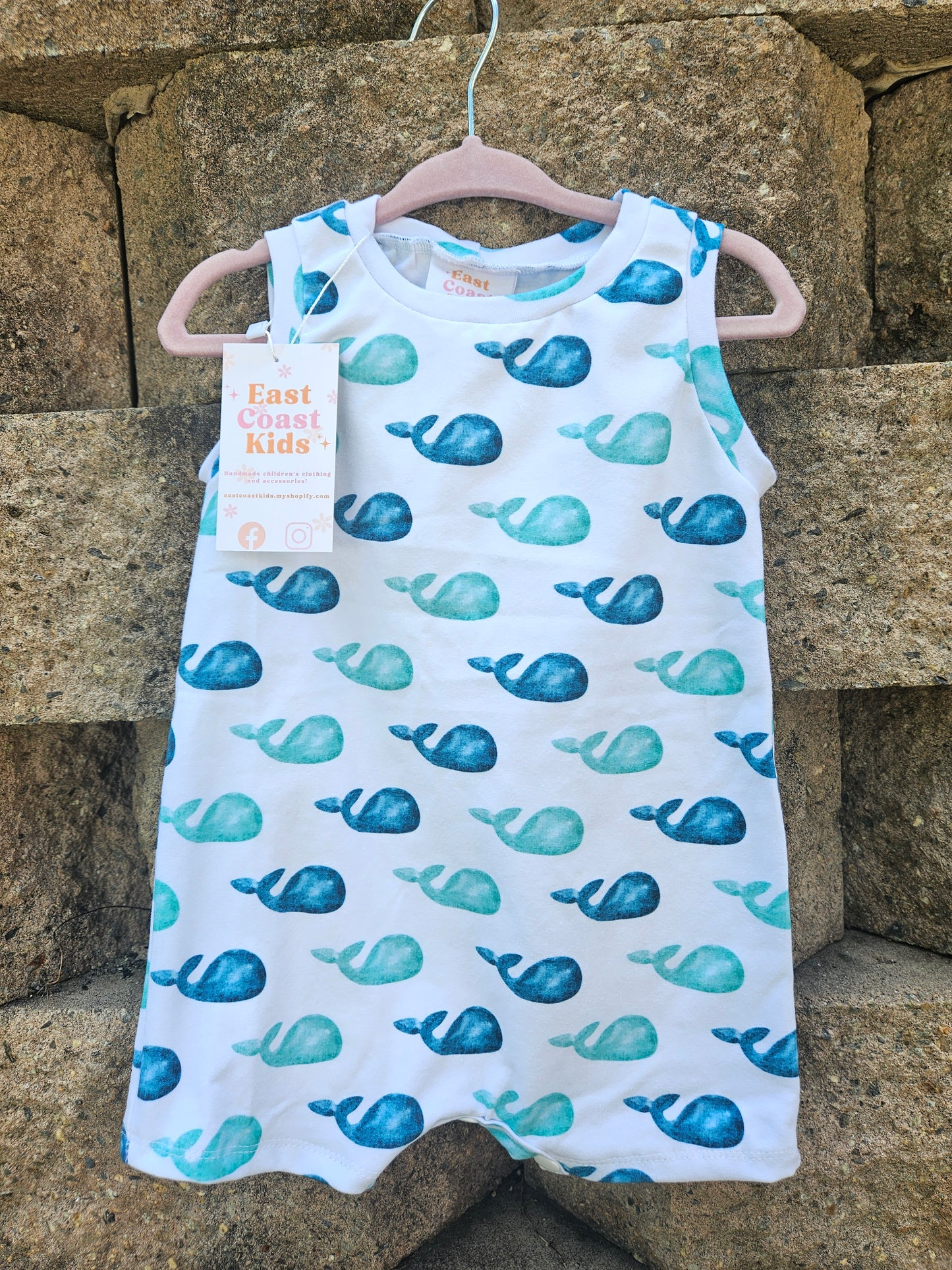 Summer Whales Tank Romper