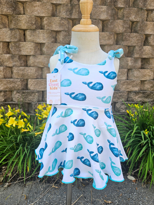 Whale Print Peplum Tank