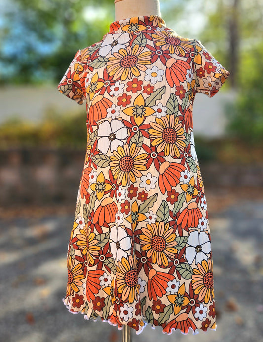 Fall Floral A-Line Dress