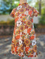 Fall Floral A-Line Dress