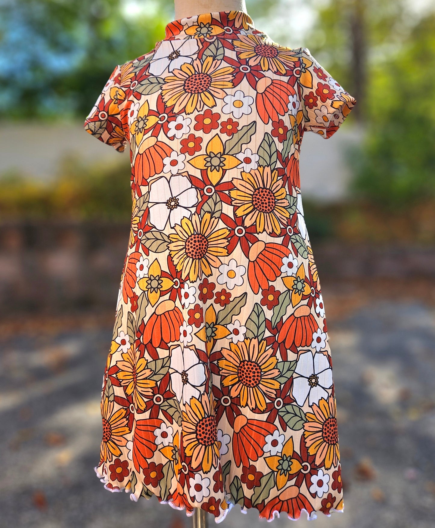 Fall Floral A-Line Dress