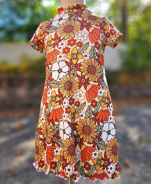 Fall Floral A-Line Dress