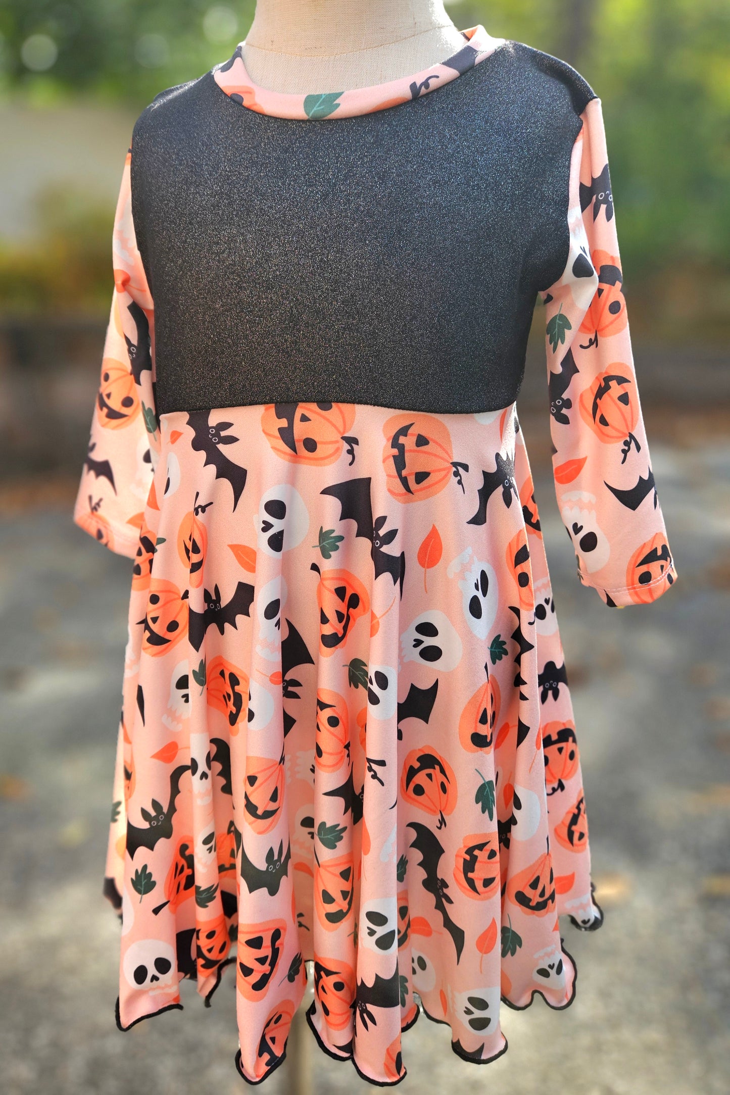 Orange Halloween Twirl Dress