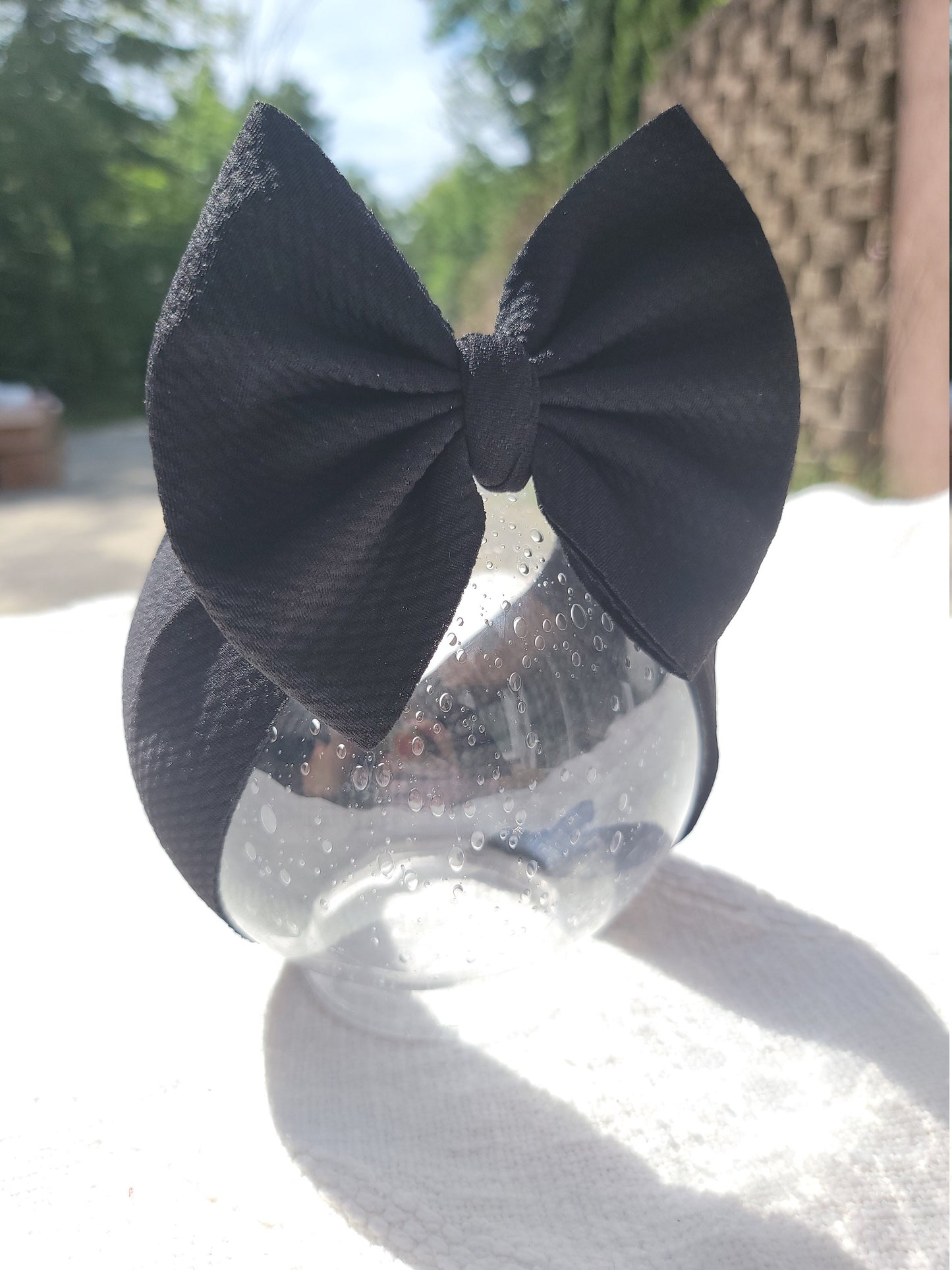 Black Fabric Bow