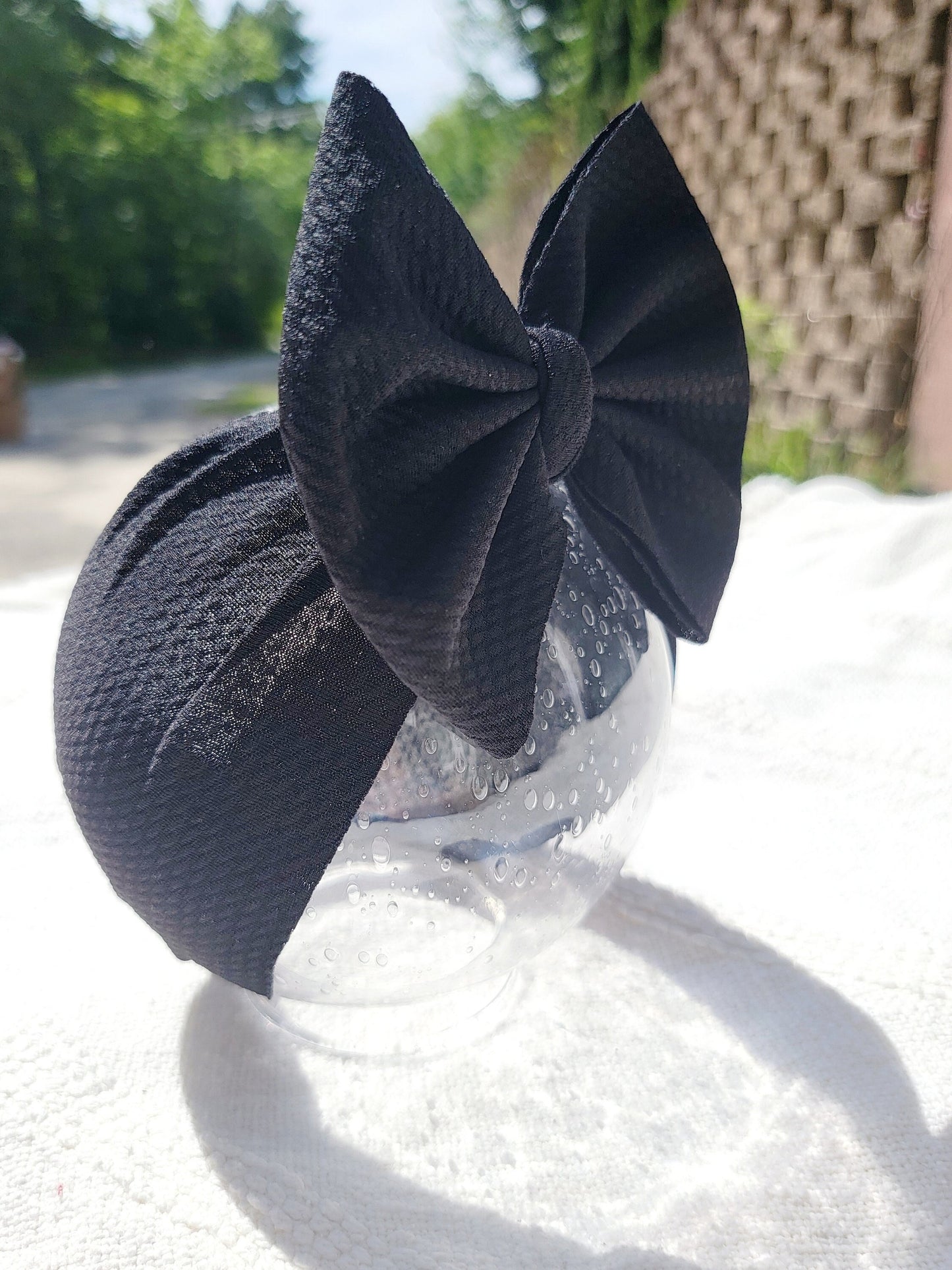 Black Fabric Bow